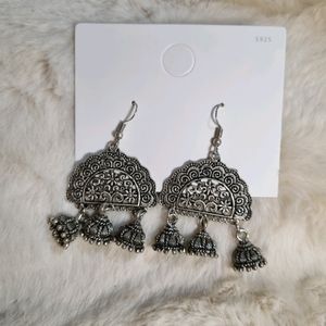 Oxidised Silver Earrings