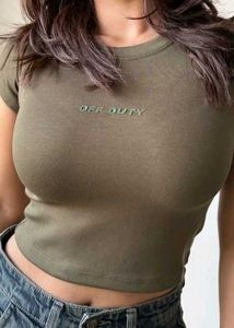 Olive Green CloudSoft Flex Crop Top- OFFDUTY