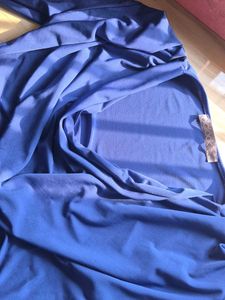cow neck Stylish Blue Draped Top