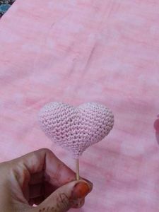 Crocheted Rose and Heart Decor