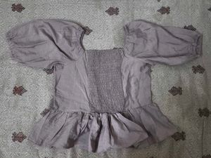 Chic Puff Sleeve Peplum Top