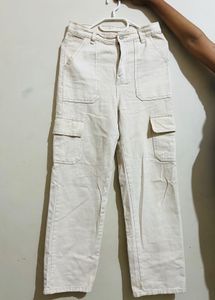 Beige Cargo Pants
