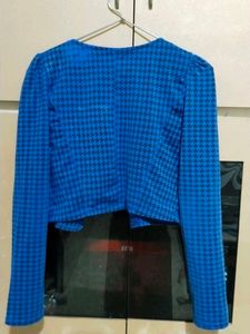 Blue  Cropped Blazer