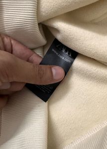 Cream Quarter Zip Sweatshirt