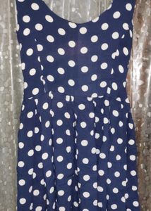 Casual Navy Blue Mini Dress/One Piece For Girls