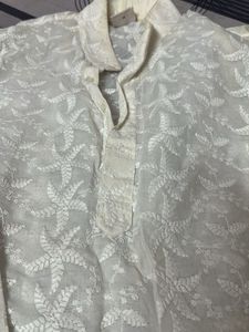 Elegant White Chikankari Kurta