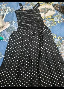 Chic Polka Dot Maxi Dress in free size New