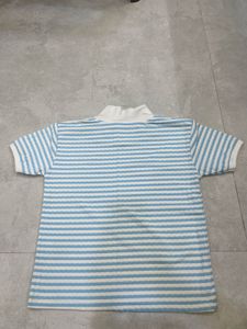 Striped Mock Neck Top