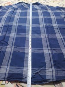 Men's Blue Plaid Casual Shirt
