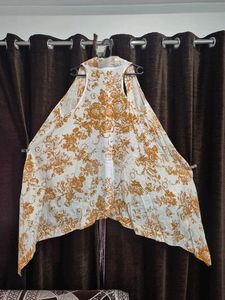Boho Floral Print Kimono Vest