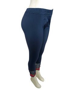 Navy Blue Embroidered Lounge Pants Size 28-30