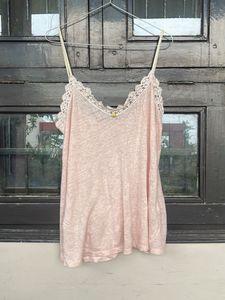 Pink Lace Trim Camisole