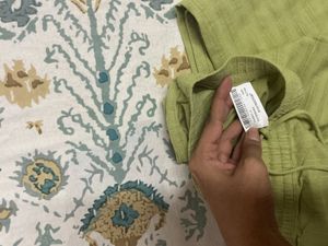 ZARA Lime Green Off-Shoulder Co-ord Set