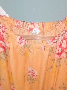 Charming Floral Cold Shoulder Dress