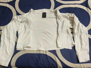 Off white Cropped &amp; Oversized Sweatshirt