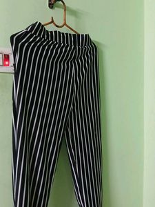 Striped High-Waisted Pants