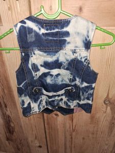 Denim Vest with Patches
