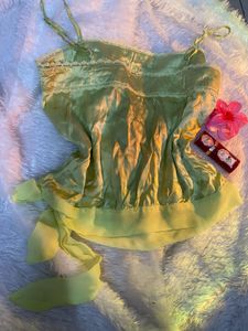 Light Green Silky Cami Top