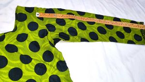 Girls Lime Green Kurta with Paijama dupatta Polk