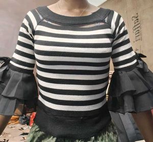 Striped Black & White top