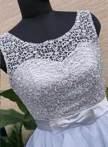 Chic Light Grey Ruffled Dress
