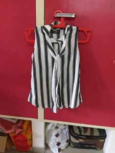 Black And White Striped Top