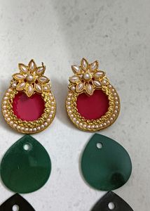 Boho Statement Earrings with Pearls