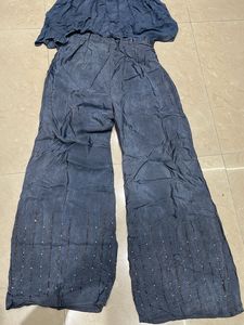 Blue Embellished Co-ord Set