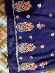 Designer Embroidered Purple Kurta