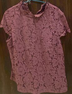 Mauve Lace Top - Wardrobe brand Westside