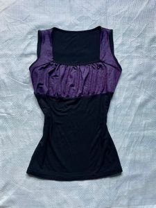 Sleek Black & Purple Tank Top