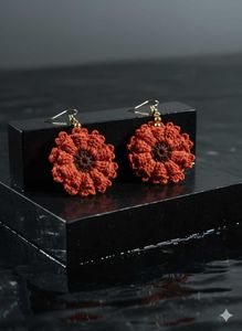 Handmade Crochet Flower Earrings