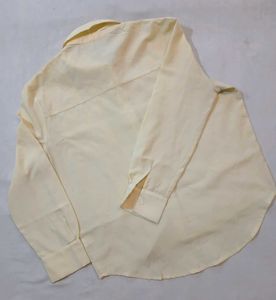 Light Yellow Oversized Button-Up Shirt
