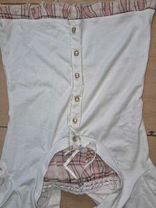 Cute Plaid Layered Short Sleeve Top
