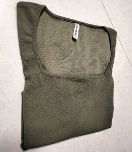Olive Green Long Sleeve Top