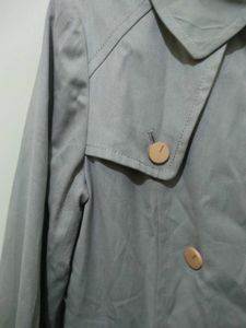 Taupe brownish grey double breasted Trench coat