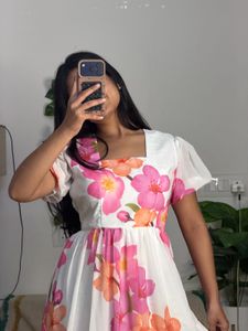 Floral Maxi Dress with Ruffle Hem
