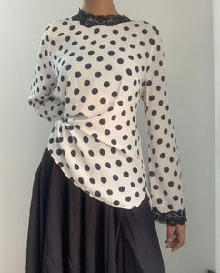 Polka Dot Print Top For Layering/ Styling