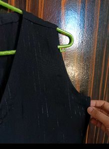 Black Sleeveless Formal Vest