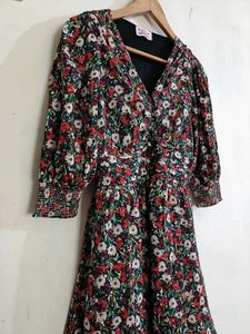 Floral Print Mini Skater Dress