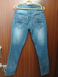 High Waist Blue Denim Jeans