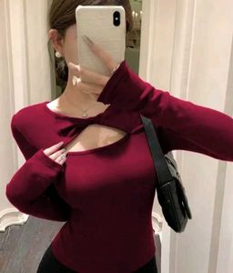 Chic Cut-Out Long Sleeve Top