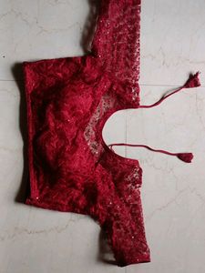 Maroon Net Blouse