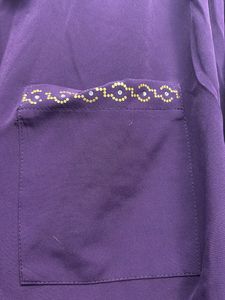 purple shirt collar kaftan