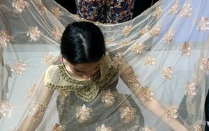 Elegant Embroidered Lehenga with Cape