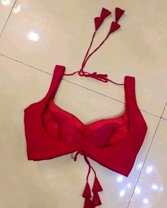 red blouse backless
