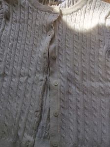 Cream Cable Knit Cardigan
