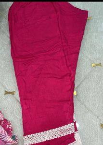 Beautiful Magenta Floral Kurta Set