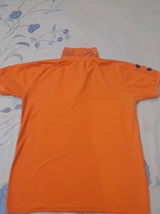 Orange Polo T-Shirt with Logo