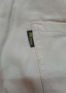 Cream Wide-Leg Cargo Pants